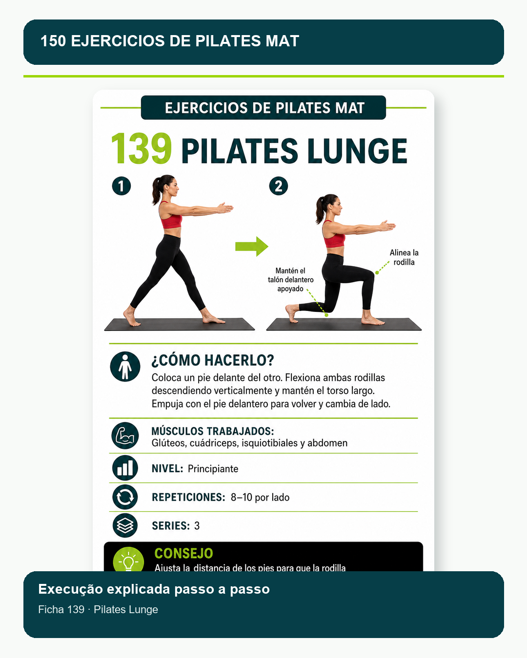 Ficha 139 de Pilates Lunge