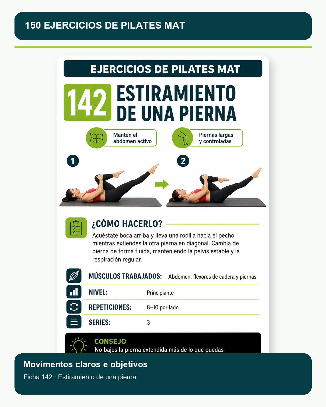 Ficha 142 de Pilates Mat