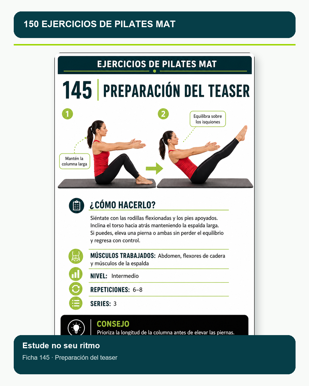 Ficha 145 de Pilates Mat