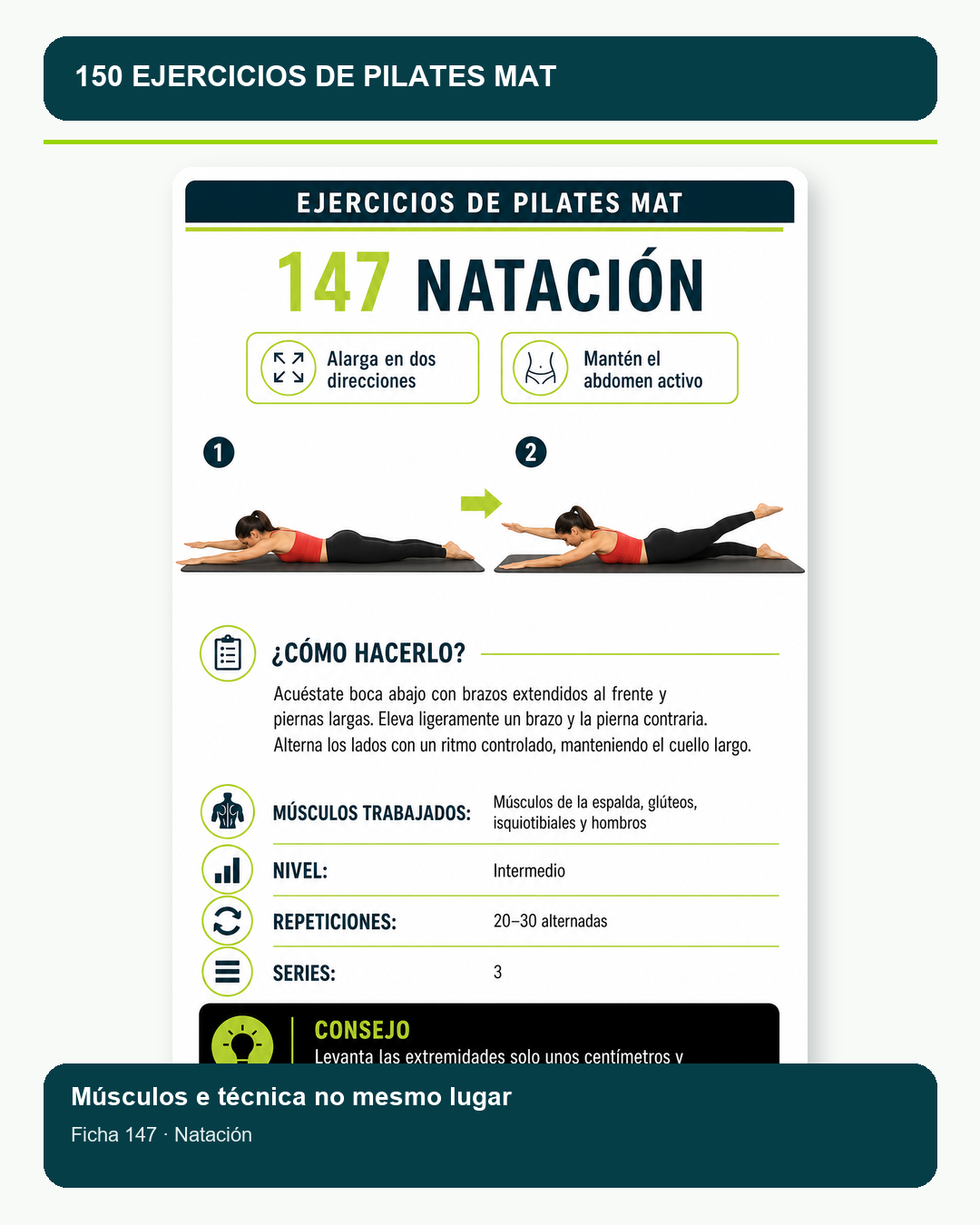 Ficha 147 de Pilates Mat